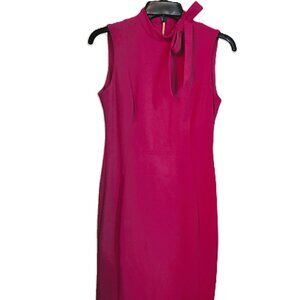 Calvin Klein Sleeveless Bow-Neck Sheath Dress - Size 4